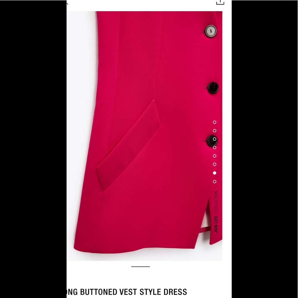 Zara long buttoned vest style dress - Picture 7 of 8